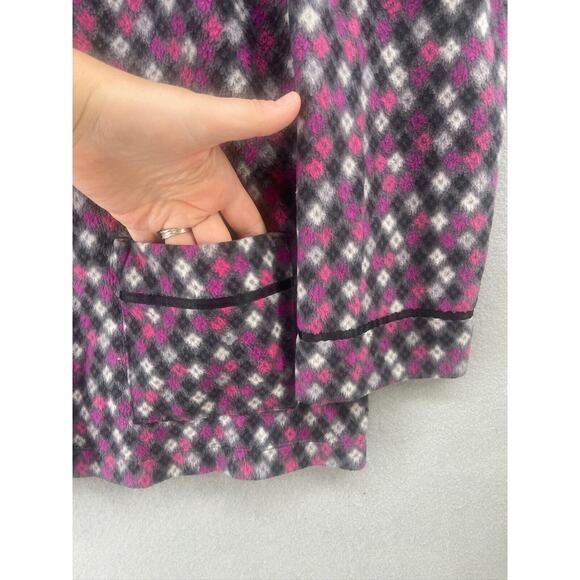 Anne Klein Pajamas Women’s Sz XL Black Pink Long Sleeve Pants Buttondown - Picture 12 of 16